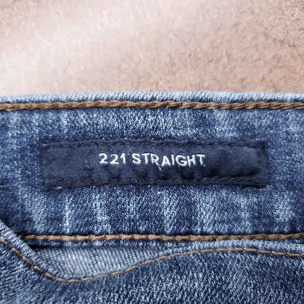 Lucky Brand 221 Straight Jeans Men 38 Blue Stretch Y2K Denim Classic Casual